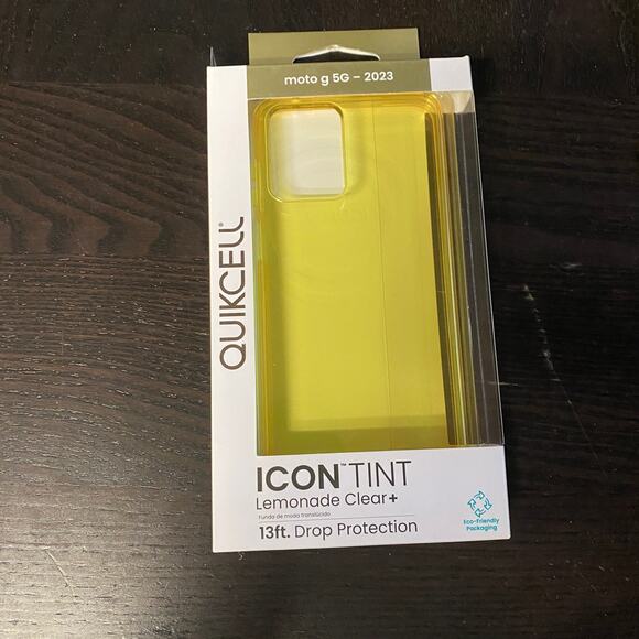 New moto g 5G (2023) QuikCell Icon Tint Lemonade Clear protective phone case - Picture 1 of 3